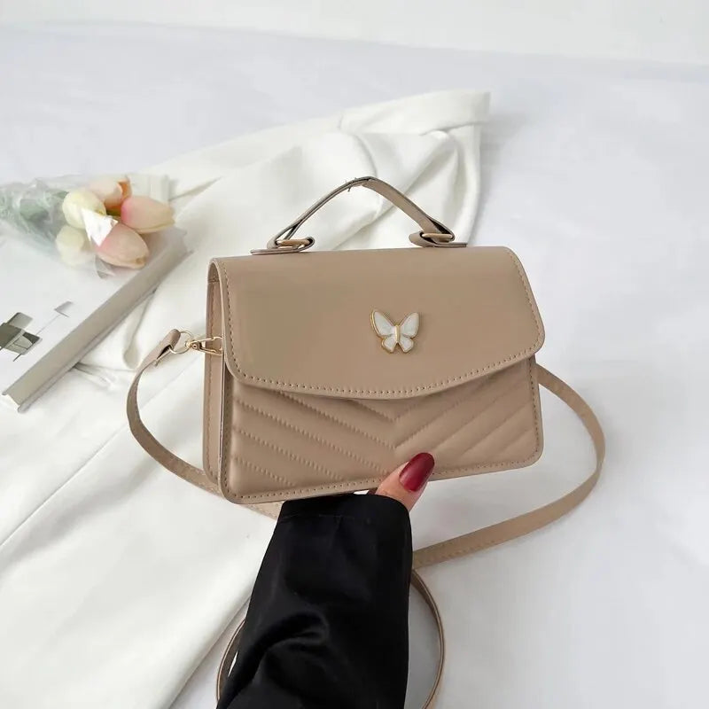 Butterfly Fashionable Portable Small Square Bag, Single Shoulder Crossbody Bag